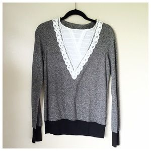 Modcloth Lace Inset Sweatshirt