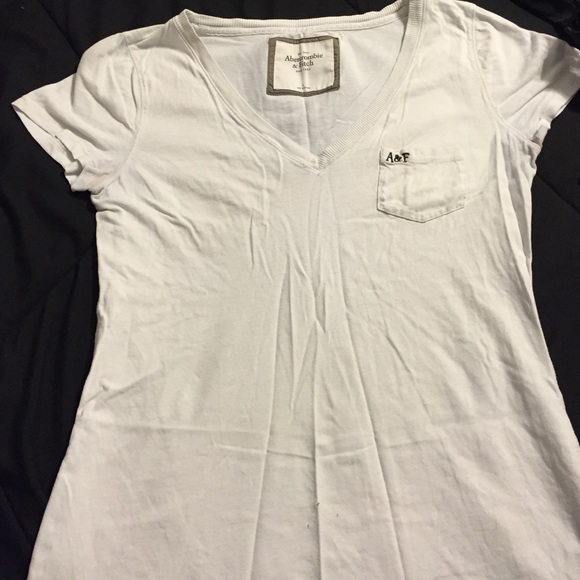 White Abercrombie & Fitch V-Neck