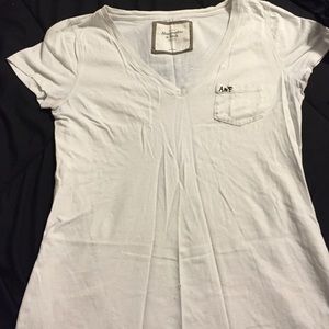 White Abercrombie & Fitch V-Neck