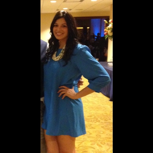 Royal blue shift dress