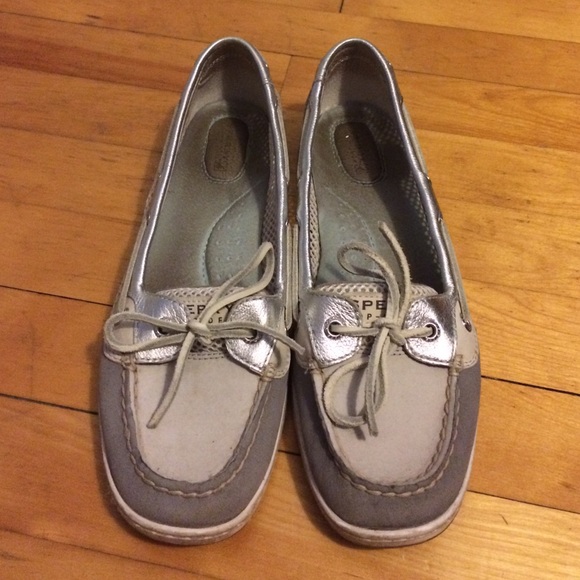 Silver Mesh Sperry Top-Siders