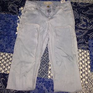 TOP SHOP high wasted skinny pale blue jeans