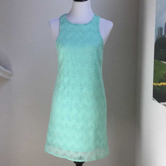 Green shift dress