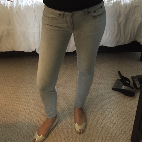 Gray JCrew jeans toothpick stretch skinny