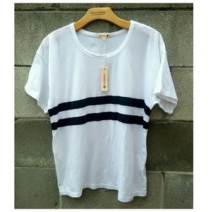 Anthropologie Sundry Striped Tee Relaxed Fit