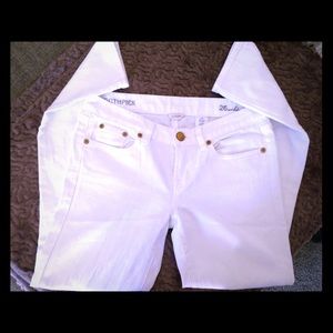 J. Crew Ankle Toothpick White Jeans 26 ankle