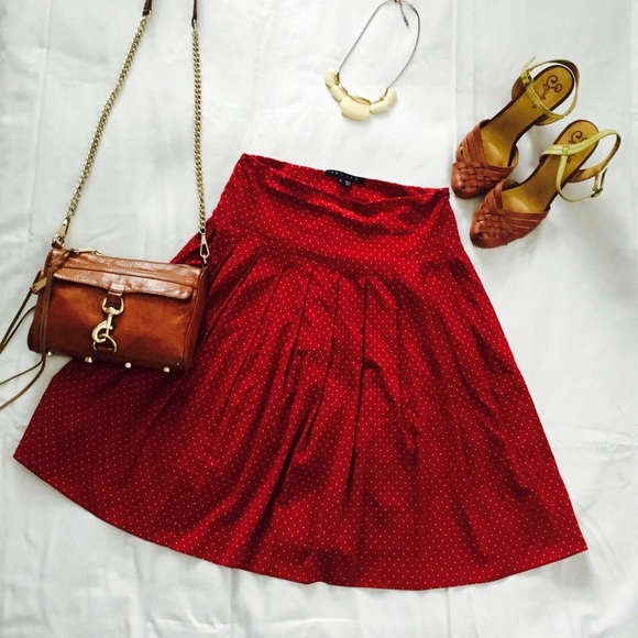 Red polka dot skirt