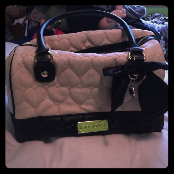 Cream and black quilted Betsy Johnson purse!