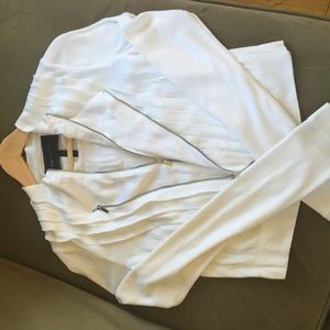 Bcbg white light zip up jacket