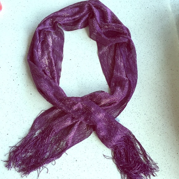 Sparkly purple scarf