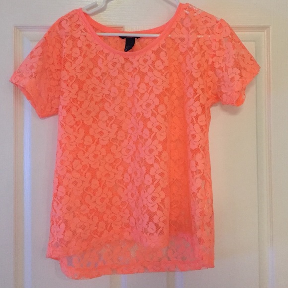 H&M neon lace top - Picture 1 of 3