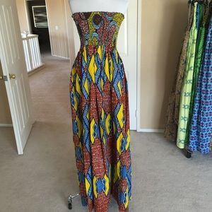 Color Shapes African print maxi