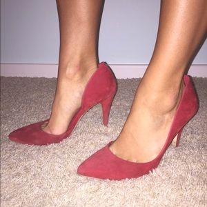 BCBGeneration Pointed Red Suede Heel