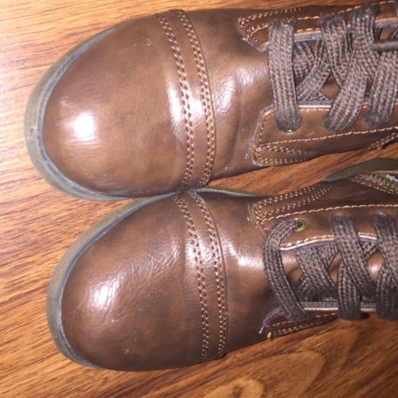 Brown combat boots - Picture 3 of 4