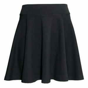 H&M Black Elastic Waist Circle Skirt