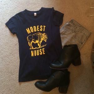 Navy Modest Mouse Graphic Tee