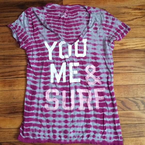 🎀 Purple & Grey American Eagle Top