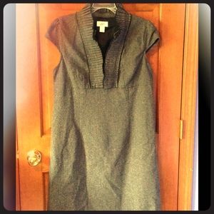 LOFT houndstooth dress with capped sleeves sz 12