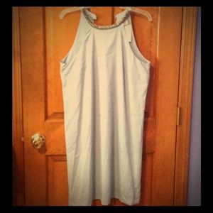 H&M baby blue dress with jeweled collar sz 10