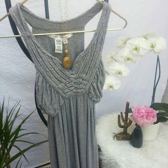 Max Studio Grey Jersey Cotton Dress