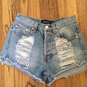 Ripped Jean Shorts