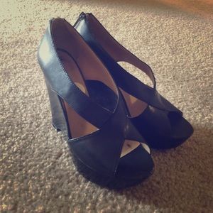 Black Nine West Wedges