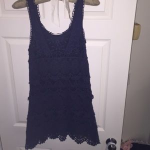 Blue crochet dress