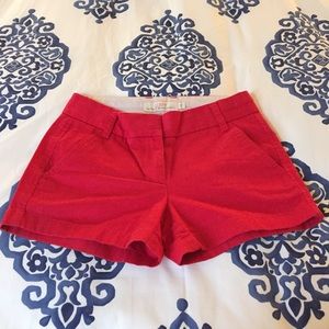 J.Crew red chino shorts
