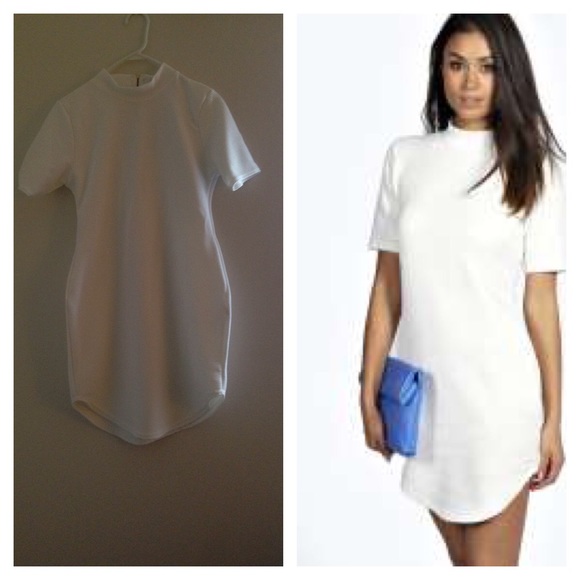 Kareena Ribbed Curved Hem BodyCon Dress