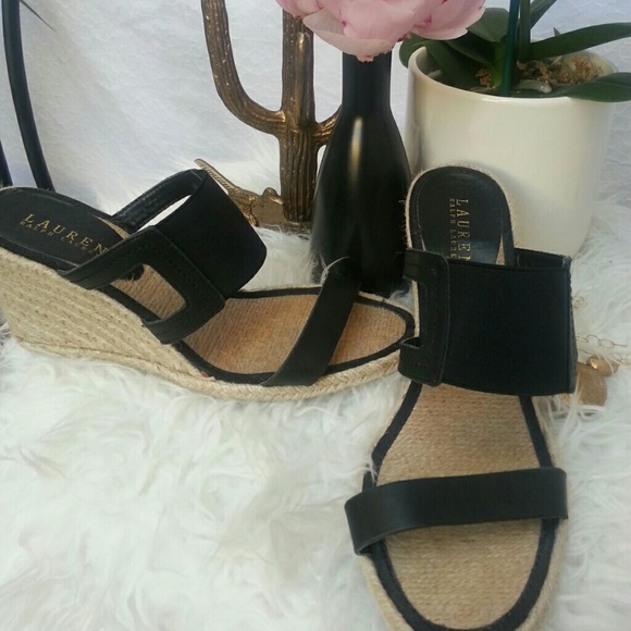 Lauren RL Rope Wedge Sandal