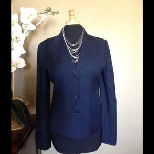 Woman's navy blue suit