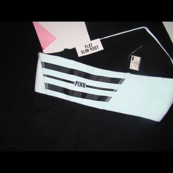 🚫SOLD🚫PINK VS FLAT SLIM BOOT YOGA PANTS - Picture 2 of 3