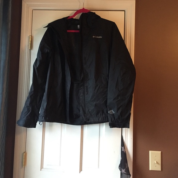 Columbia black rain jacket