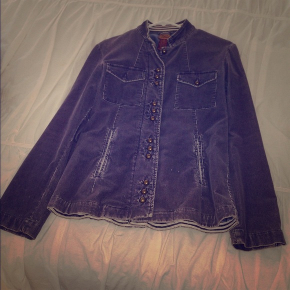 Blue corduroy Anthropologie jacket