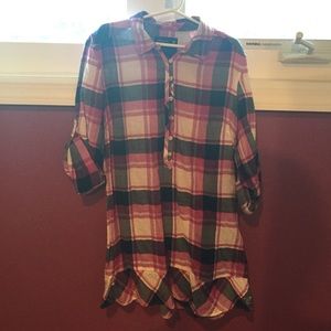 American Eagle plaid tunic shirt