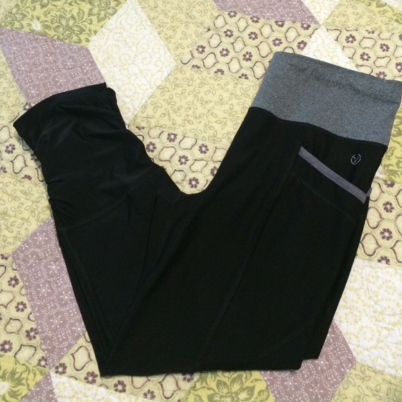 Black and grey athletic fitness pants