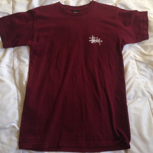 Stussy burgundy shirt
