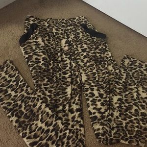 Silk cheetah pants