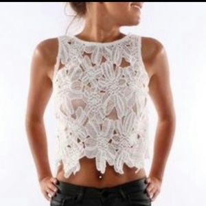TWO PIECE LACE/CROCHET SET PLUS *FREE GIFT*