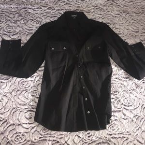 Black Long Sleeve Button Up