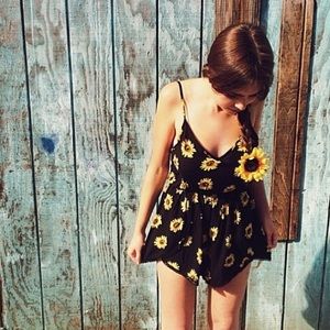 LF sunflower romper