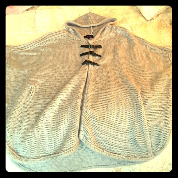 Knitted poncho style cardigan