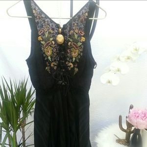 Free People Embroidered Asymmetrical Dress