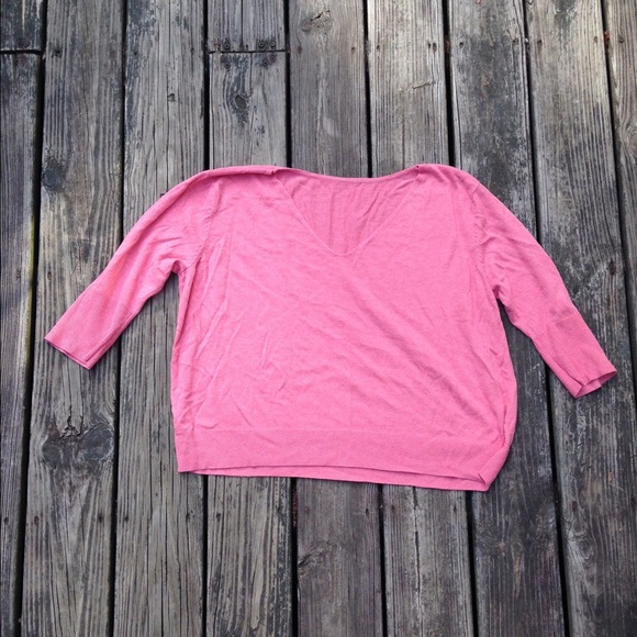 Pink Lightweight Loose Fit Summer Sweater