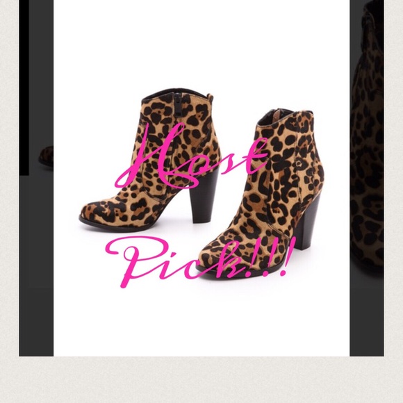 🎉 HP🎉 Joie - Leopard calf hair booties -Sz 7