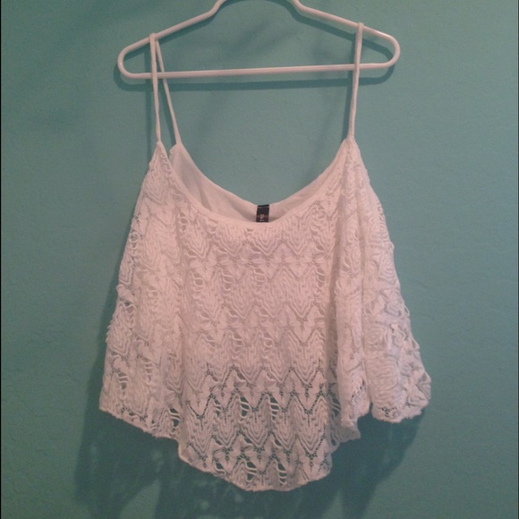 A laced crop top by Tilly's