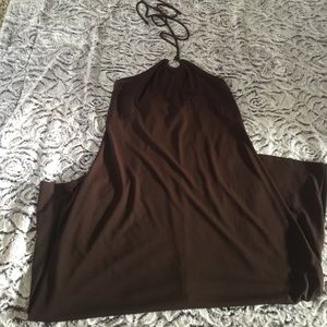 Brown Halter Dress