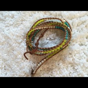 Chan Luu wrap bracelet - yello/turq