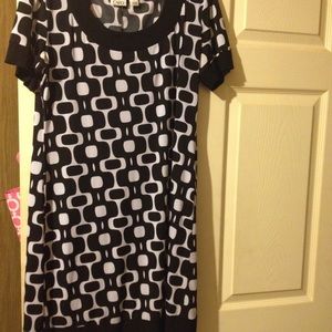 Geometrical black/white dress
