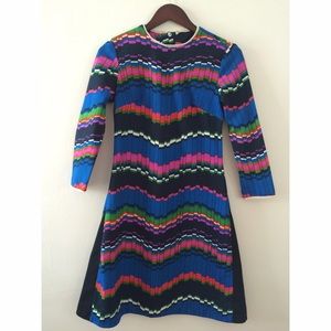 Vintage 70s Midi A-Line Dress - Stripped.